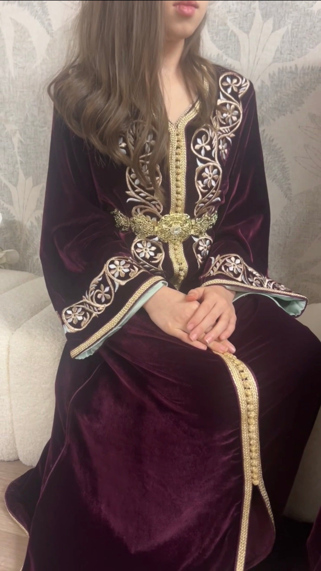 Caftan Mubra Bordeau
